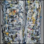 Alu | Birken abstrakt 170 x40 cm 2017